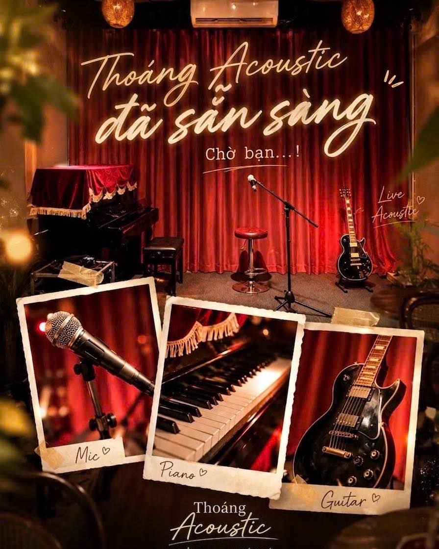 Live music stage at Thoáng Acoustic